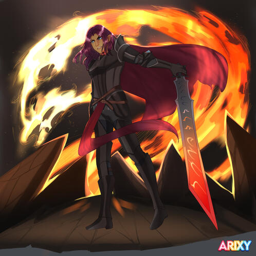 Original artwork of my original character Rowan Aber.